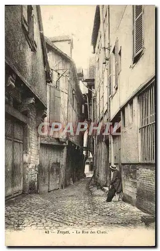 Cartes postales Troyes La Rue des Chats