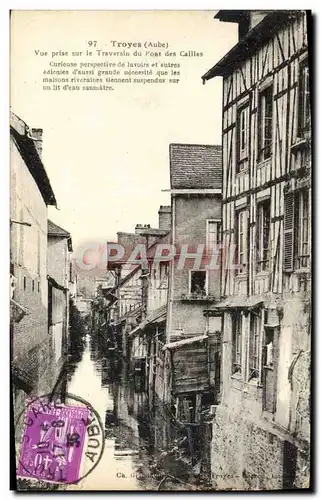 Cartes postales Troyes Vue prise sur le Traversin du Pont des Cailles
