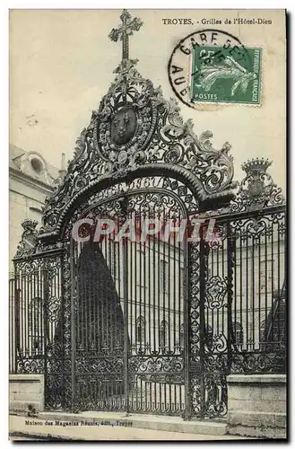 Cartes postales Troyes Grilles de l'hotel Dieu