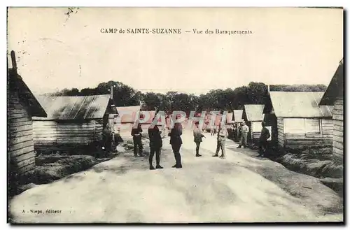 Cartes postales Camp de Sainte Suzanne Vue des Baraquements Militaria