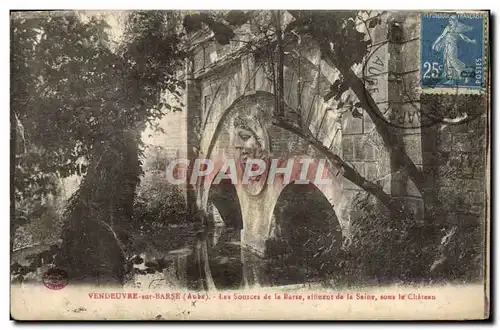 Cartes postales Vendeuvre sur Barse Les sources de la Barse affluent de la Seine sous le chateau