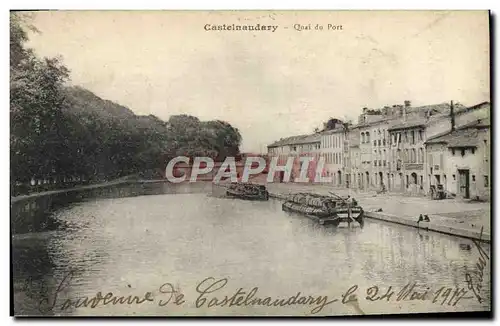 Cartes postales Castelnaudary Quai du port Bateaux Peniches