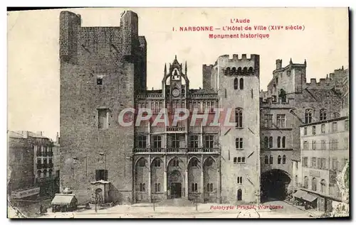 Cartes postales L&#39Aude Narbonne L&#39Hotel de ville Monument