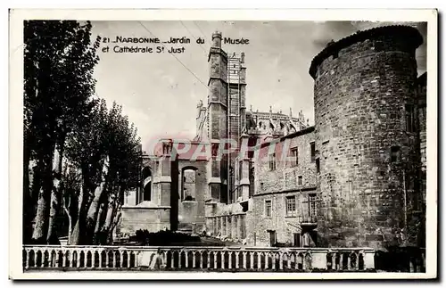 Cartes postales Narbonne jardin du musee et cathedrale st just