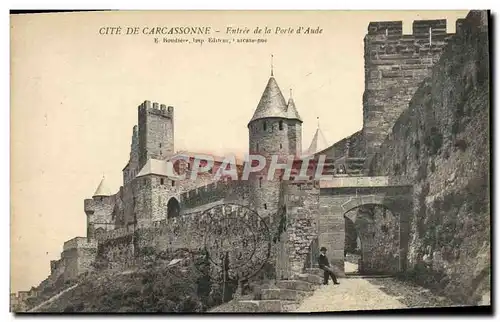 Cartes postales Cite de Carcasonne Entree de la porle d'aude