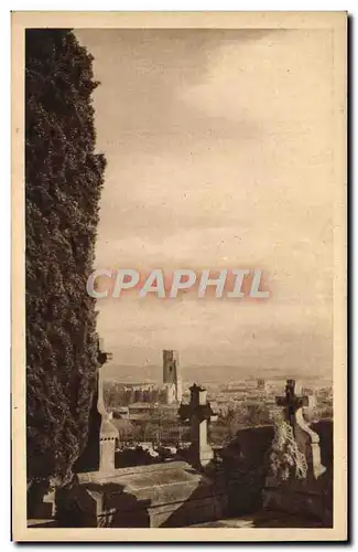 Cartes postales Carcassonne Eglise Saint Vincent vue du cimetiere