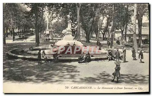 Cartes postales Carcassonne Le Monument a Omer Sarraut Enfants