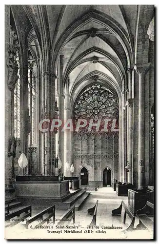 Ansichtskarte AK Cathedrale saint Nazaire cite de Carcassonne Transept meridional