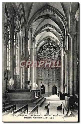 Cartes postales Cathedrale saint Nazaire cite de Carcassonne Transept meridional
