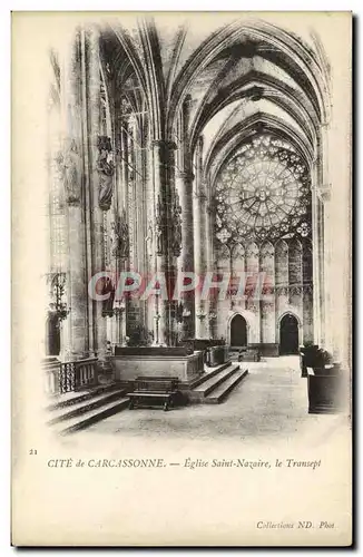 Ansichtskarte AK Cite de Carcassonne eglise saint nazqaire le transept