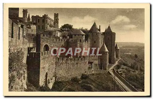 Ansichtskarte AK La Cite de Carcassonne Defenses de la porte de l&#39aude