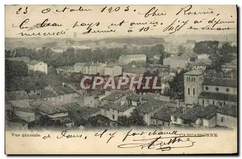 Cartes postales Vue generale Carcassonne