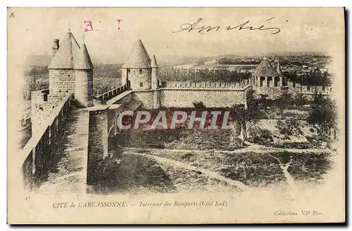 Cartes postales Cite De Carcassonne Interieur des remparts