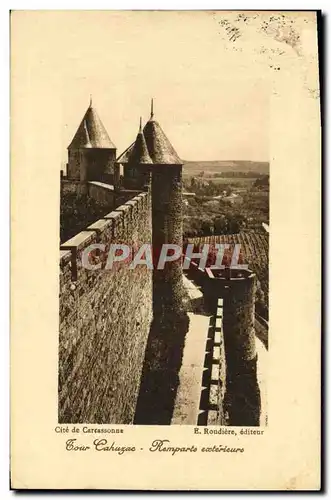 Cartes postales Cite de Carcassonne Tour Cahuzac Remparts exterieurs