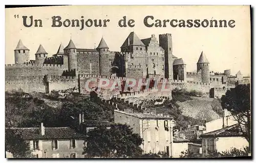 Ansichtskarte AK Un Bonjour de Carcassonne