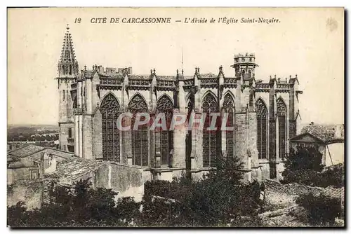 Cartes postales Cite De Carcassonne L&#39Abside De l&#39eglise saint Nazaire