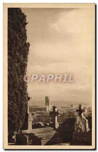 Ansichtskarte AK Carcassonne Eglise saint Vincent vue du cimetiere