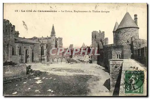 Cartes postales La Cite De Carcassonne Le Cloitre Emplacement du Theatre antique
