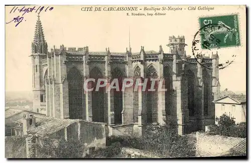 Cartes postales Cite De Carcassonne Basilique St Nazaire cote Gothique