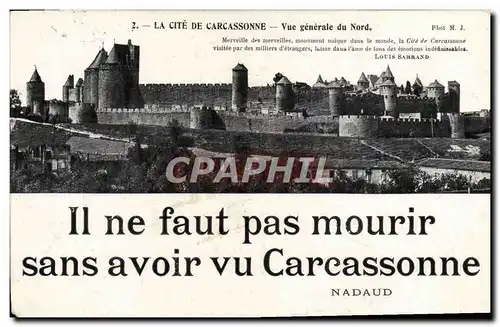 Ansichtskarte AK La Cite De Carcassonne Vue generale du nord