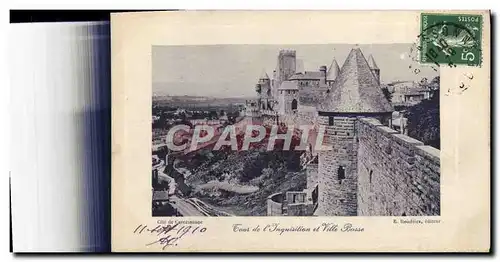 Cartes postales Cite De Carcassonne Tour de l'inquisition et Ville Basse