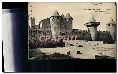 Cartes postales Cite de Carcassonne Le chateau entree prinicipale