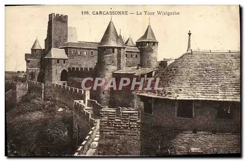 Cartes postales Carcassonne la tour Wisigothe