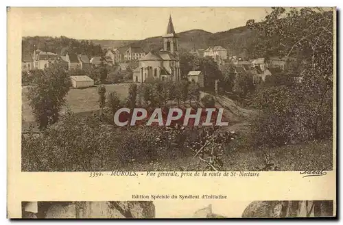 Cartes postales Murols Vue generale Prise de la route de st nectaire