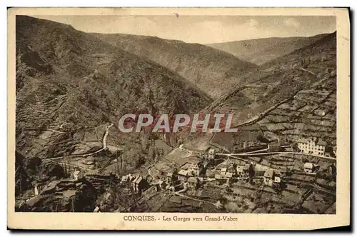 Cartes postales Conques Les gorges vers grand vabre