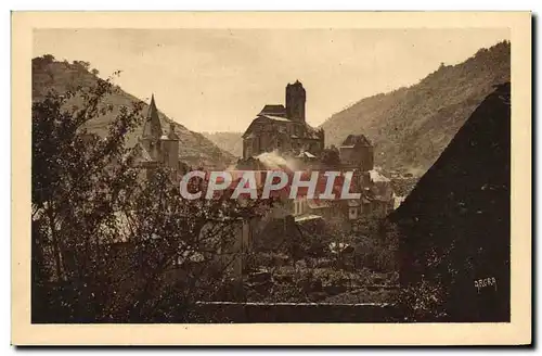 Ansichtskarte AK Estaing Le chateau dans la brume