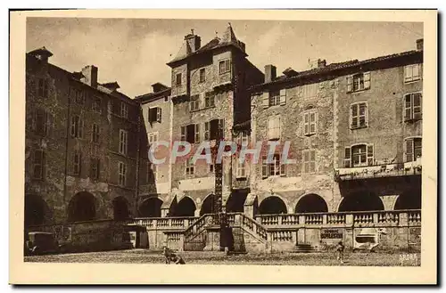 Ansichtskarte AK Villefranche De Rouergue place notre dame