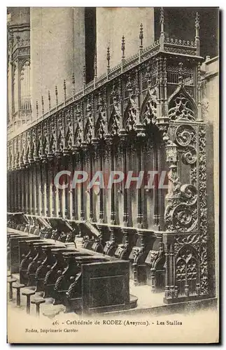 Ansichtskarte AK Cathedrale De Rodez Les Stalles