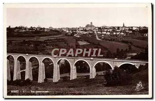 Cartes postales Rodez Vue panoramique Train