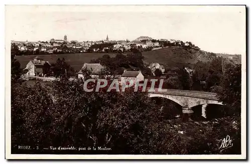 Cartes postales Rodez Vue d&#39ensemble pont de la mouline