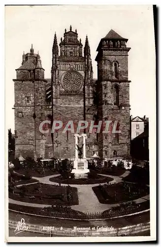 Cartes postales Rodez Monument et cathedrale