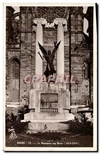 Cartes postales Rodez Le Monument auz morts Militaria