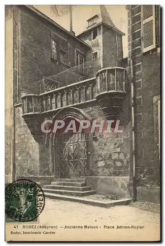 Cartes postales Rodez Ancienne maison Place Adrien Rozier