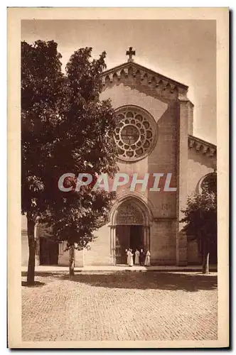 Ansichtskarte AK Abbaye St Michel de Frigolet Facade de l&#39eglise abbatiale