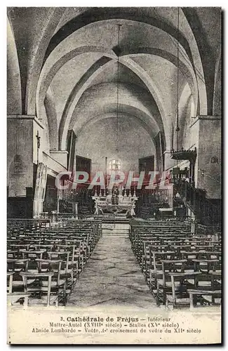 Cartes postales Cathedrale De Frejus Interieur maitre autel Abside lombarde