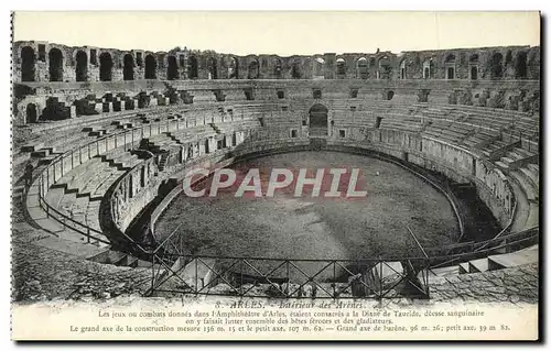 Ansichtskarte AK Arles Interieur des Arenes