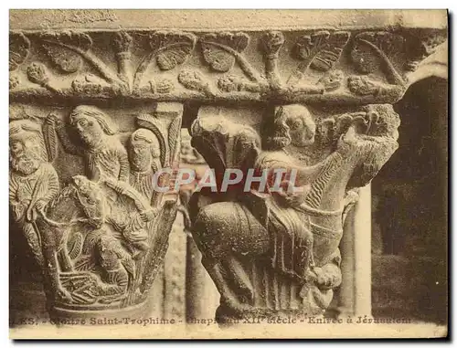 Cartes postales Arles Cloitre saint trophime Chapiteau Entree a Jerusalem