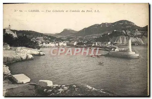 Cartes postales Cassis Vue generale et l&#39entree du port