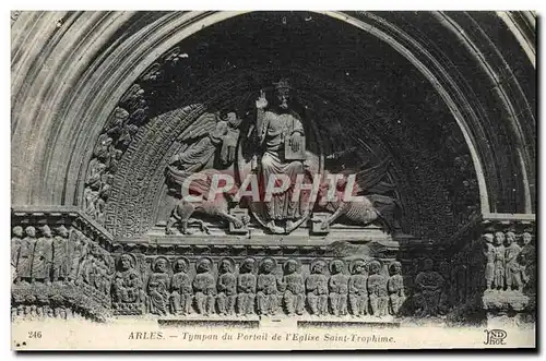 Cartes postales Arles Tympan du Portail de L&#39Eglise Saint Trophime