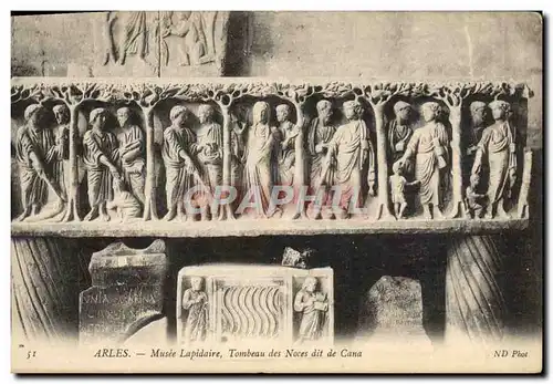 Cartes postales Arles Musee Lapidaire Tombeau des Noces dit de Cana