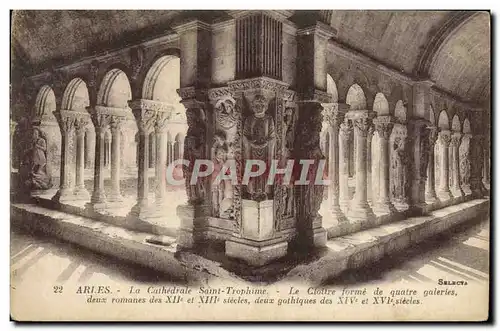 Cartes postales Arles La Cathedrale Saint Trophime Le Cloitre