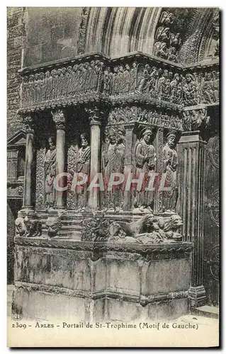 Cartes postales Arles Portail de St Trophime Motif de gauche