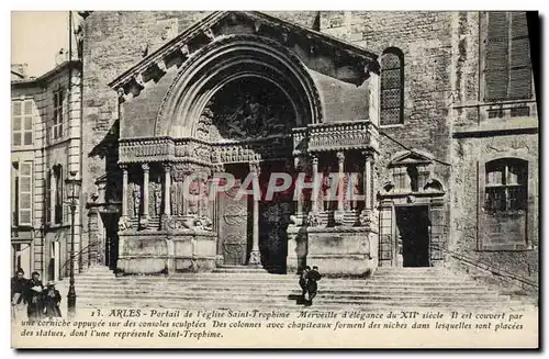 Ansichtskarte AK Arles Portail de L&#39Eglise St Trophime