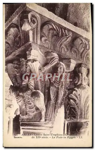 Cartes postales Arles Cloitre Saint Trophime Chapiteau du 12eme La fuite en Egypte