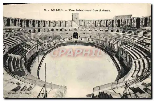 Ansichtskarte AK Arles Vue Interieure des Arenes