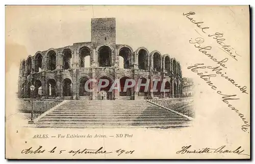 Cartes postales Arles Vue Exterieure des Arenes